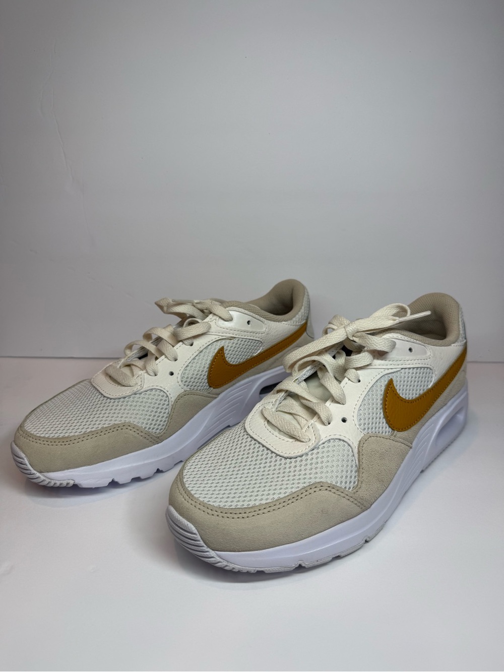 Nike Cream & Mustard Swoosh Casual Running Shoes